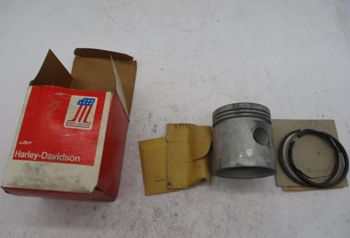 Harley Davidson Genuine NOS 750cc WL WLA Servi Car Piston & Rings Set 22253-29B