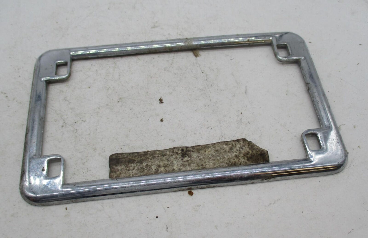 Harley Davidson Chrome License Plate Frame Shovelhead Ironhead 5-3/4" x 2-3/4"