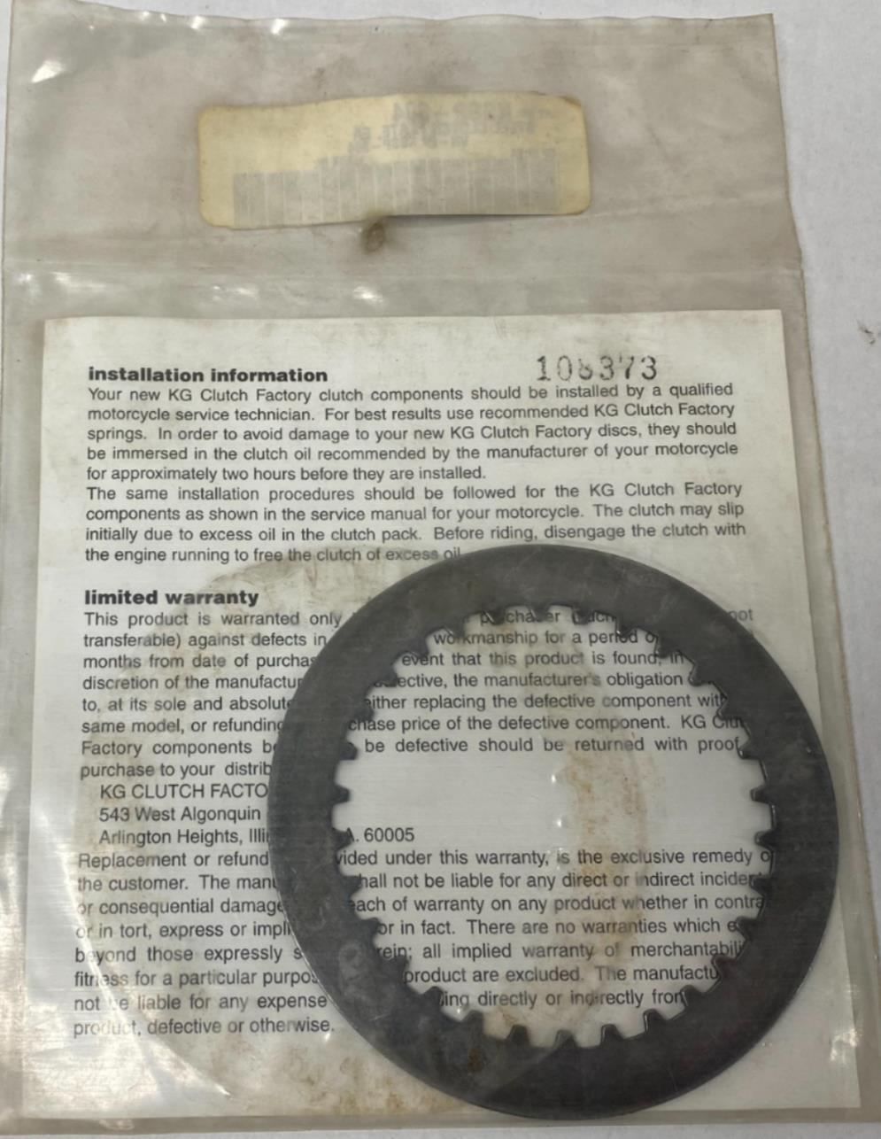 KG Clutch Factory Steel Clutch Plate KGSP-304