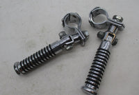 Harley Davidson GenuineChrome Ribbed Crash Engine Guard Highway Pegs with Clamps