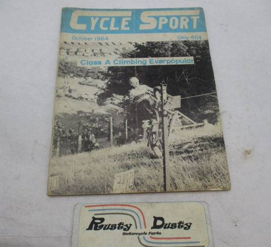 Vintage Cycle Sport October 1964 "Class A Climbing Everpopular" Magazine