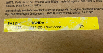 EBC FA121HH / FA121E Brake Pads Honda CBR600F Hurricane