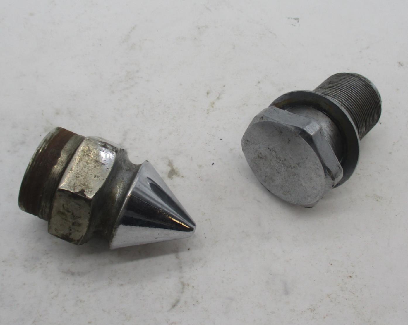 Lot of 2 mismatched Harley Davidson Chopper Top Cap Fork Tube Caps