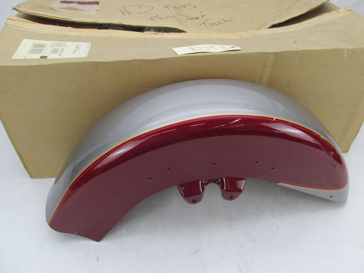 Harley Davidson Genuine NOS Red & Silver Touring Front Fender 59087-89
