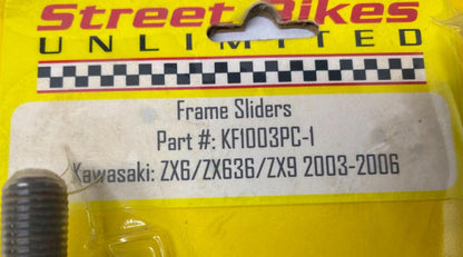 Kawasaki ZX6 ZX636 ZX9 2003-2006 Frame Sliders Black KF1003PC-1