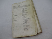 Vintage Worn Triumph Pre Unit Manual Book Missing Cover & Other Pages
