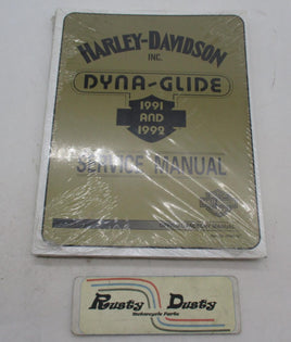 Harley Davidson Official Factory 1991-92 Dyna Models Service Manual 99481-92