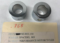 Wimmer Chrome Spacers  W01-154 .863 Harley Chrome