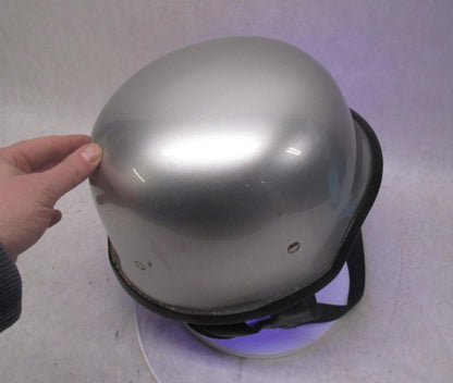 Outlaw Silver G103 Extra Small XS DOT Motorcycle Half Helmet