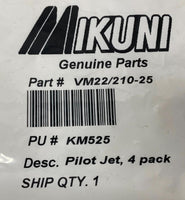 Mikuni Genuine Parts 4Pack Pilot Jets KM525 VM22/310-25