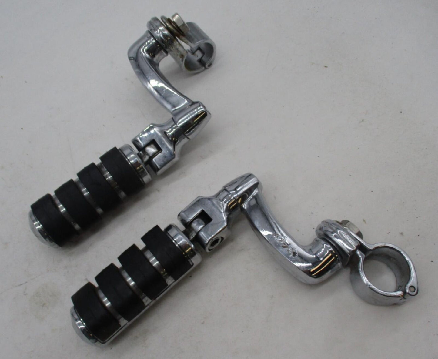 Harley Davidson Genuine Highway Pegs w/ Crash Bar Clamp Mounting Brackets