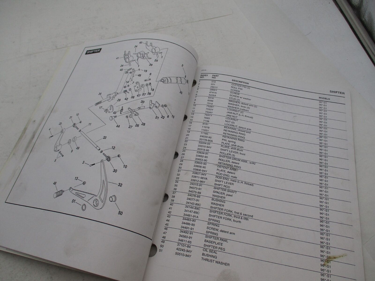 Harley Buell Official Facotry 1996/1997 S1 Lightning Parts Catalog 99571-97YA