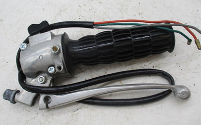 Vintage Motorcycle Clutch Lever Assembly w/ Perch & Switch Housing Wiring 7/8"