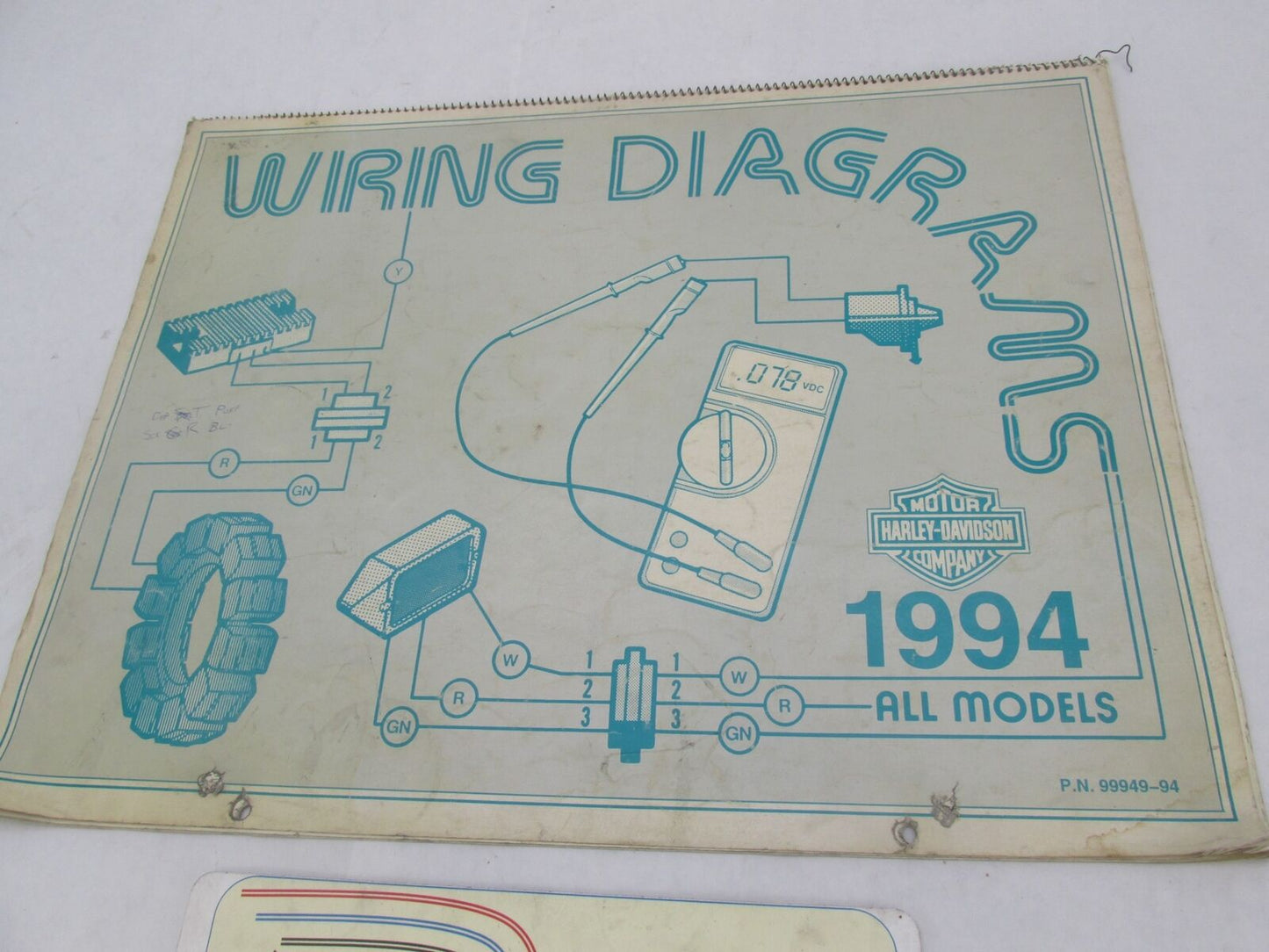 Harley Davidson Official Factory 1994 All Models Wiring Diagrams 99949-94