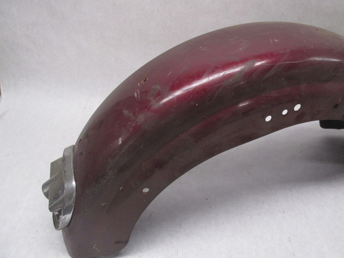 Harley Davidson Genuine Shovelhead Maroon 7" Rear Fender w/ Guide 97 Light