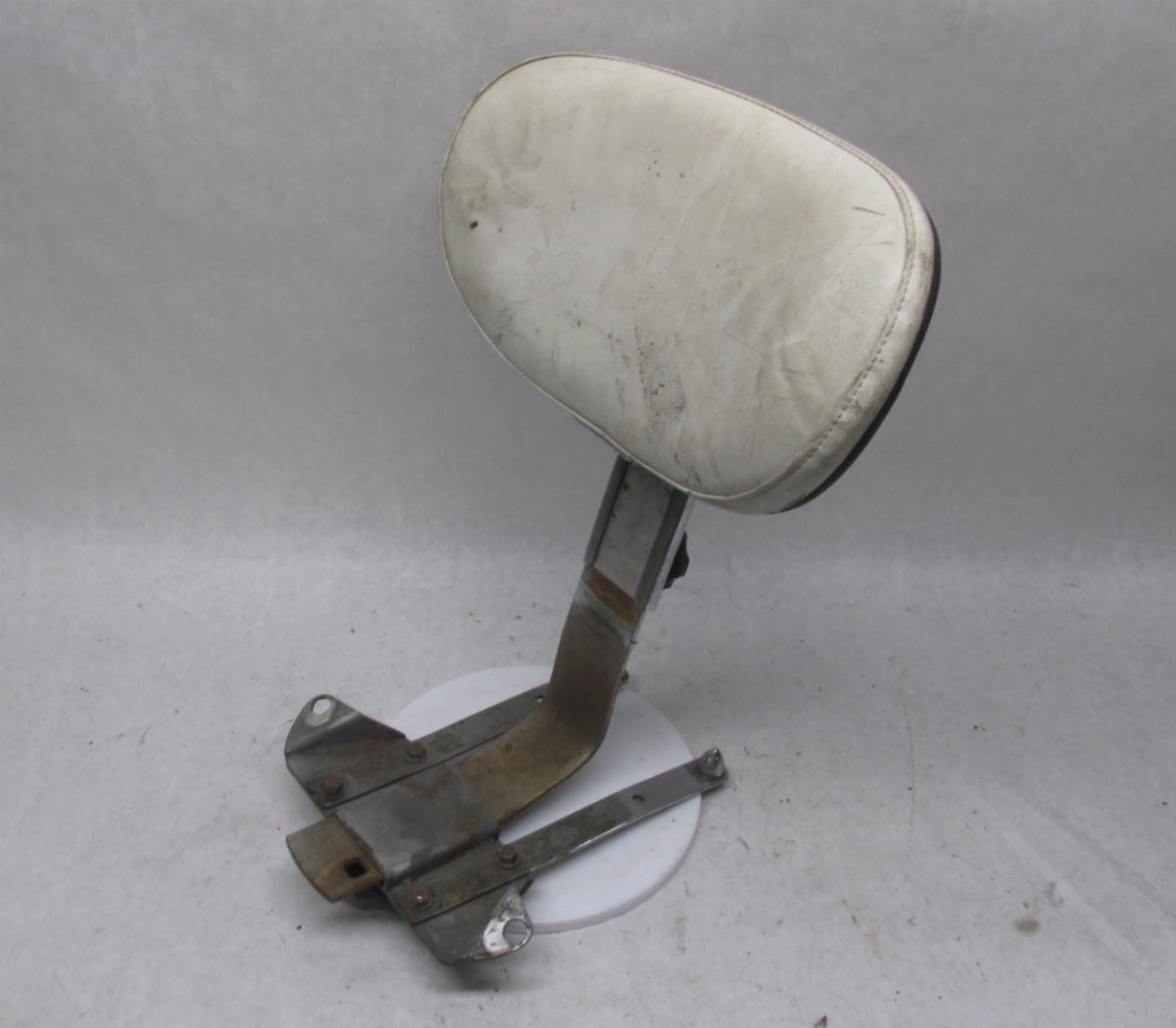 Harley Davidson Shovelhead Panhead White Adjustable Flex-A-Back Flex Backrest