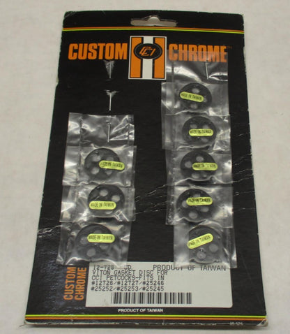 Lot of (8) Custom Chrome 12-728 Harley Davidson 4-Hole Viton Seals for Petcocks