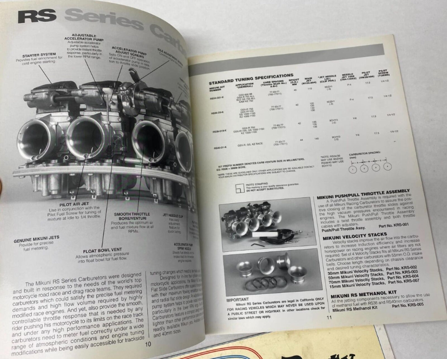 Mikuni Carb Carburetors Products Catalog Brochure 2003