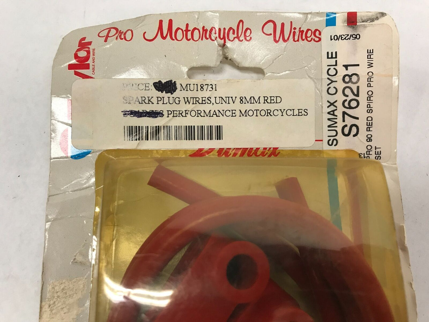 Spark Plug Wires 8mm Universal Red 90 Degree Boots 24" Long Sprio Core Pro