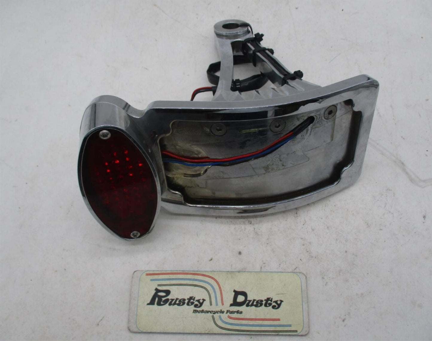 Harley Davidson Chopper Chrome Curved Axle Mounted Chrome License Plate Bracket