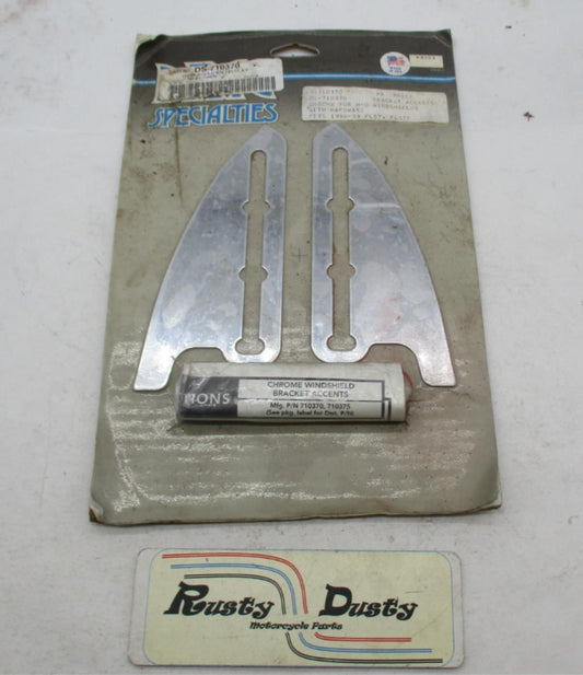 Harley  Davidson Drag Specialties Chrome Windshield Bracket Accents DS-710370