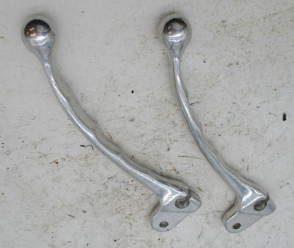 Pair Vintage BSA Triumph Polished Contoured Ergonomic Hand Levers Brake Clutch