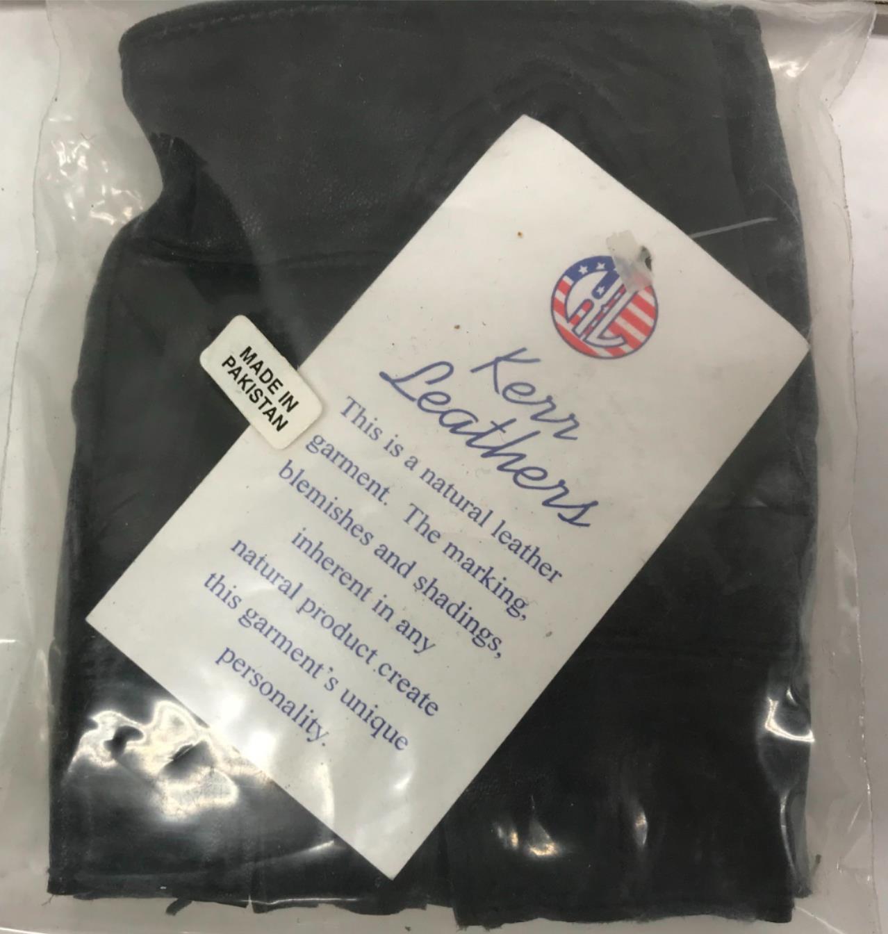 Kerr Leathers Fingerless Motorcycle Riding Protective Gloves (L) Size Large