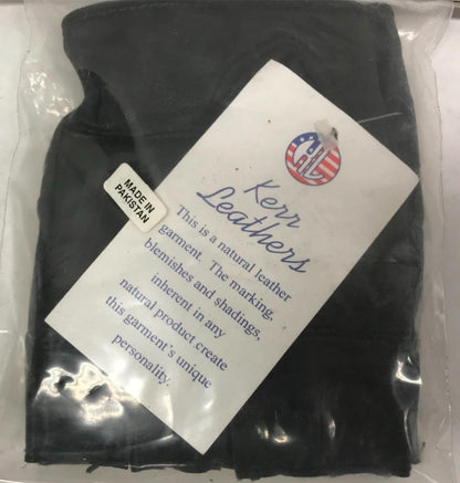 Kerr Leathers Fingerless Motorcycle Riding Protective Gloves (L) Size Large