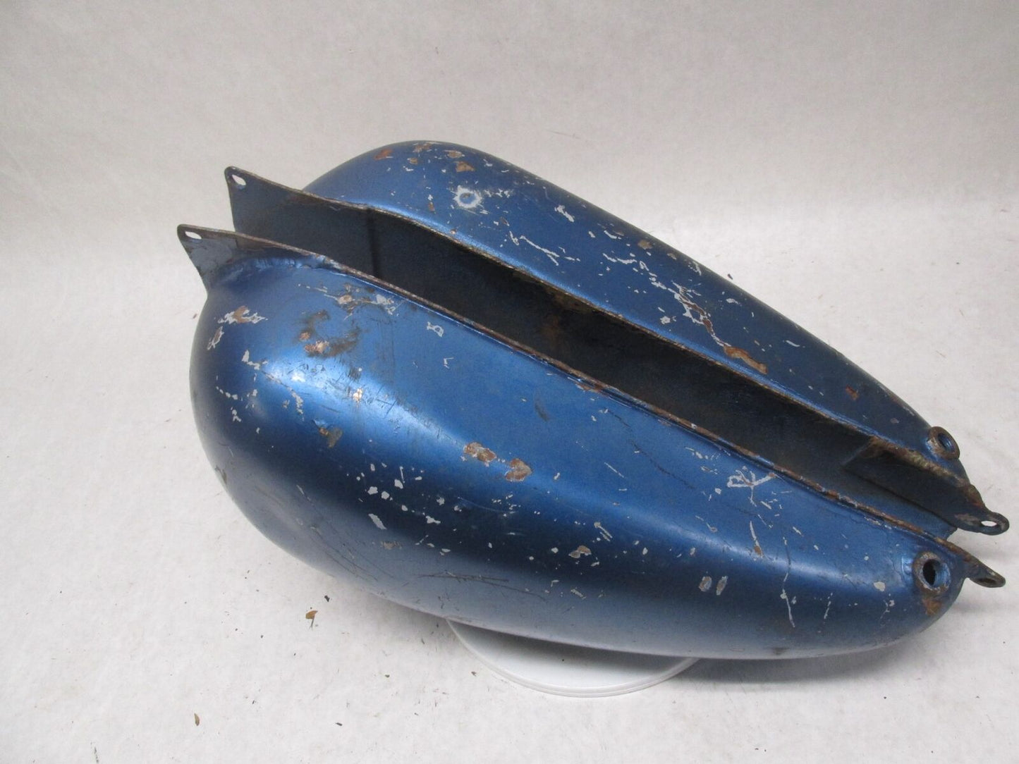 Vintage Motorcycle AHRMA Blue Gas Fuel Tank Unknown Model Esso Jawa CZ