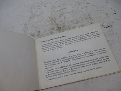 Vintage Original Fantic Motor 50cc Trial Trials Manual Book