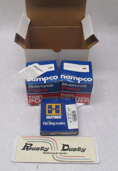 Pair of Pistons & Rings Harley Davidson 1972-85 Sportster +.010" 22253-72TA