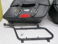 Harley Davidson Saddlemen Leather Saddlebags Luggage Bags w/ brackets Mounts