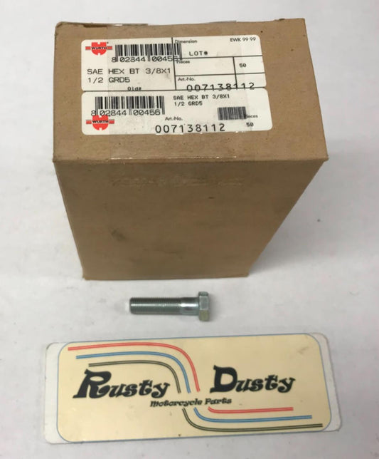 Over 2.5 LBS  of SAE Hex Bolts 3/8 x1" Wurth