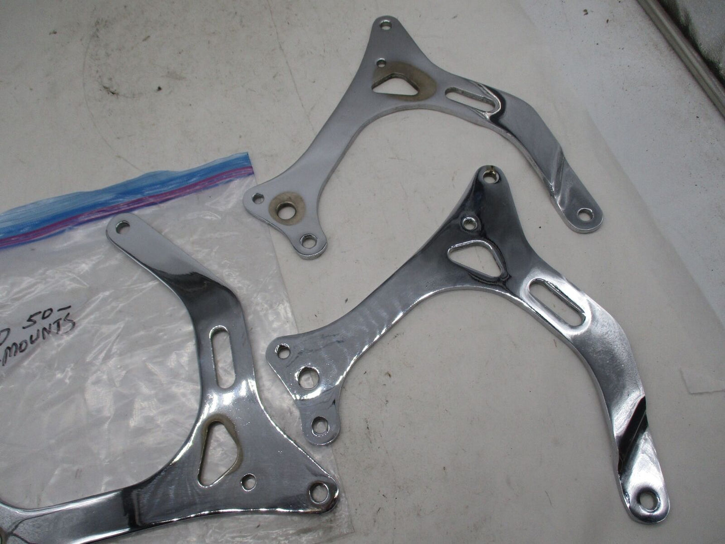 Lot of 3 BSA A10 PRe Unit Rear Chrome Motor Mount Brackets Mounts