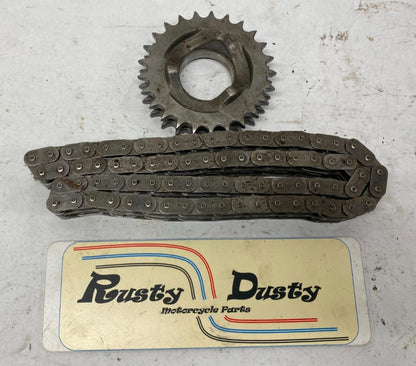 Harley Davidson Big Twin 25T Tooth Compensator Drive Sprocket & Chain