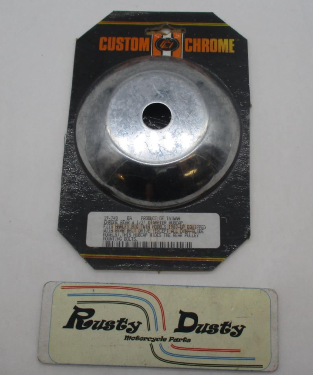 Harley Davidson Big Twin Custom Chrome 4-1/2" Diameter Rear Hubcap 19-740