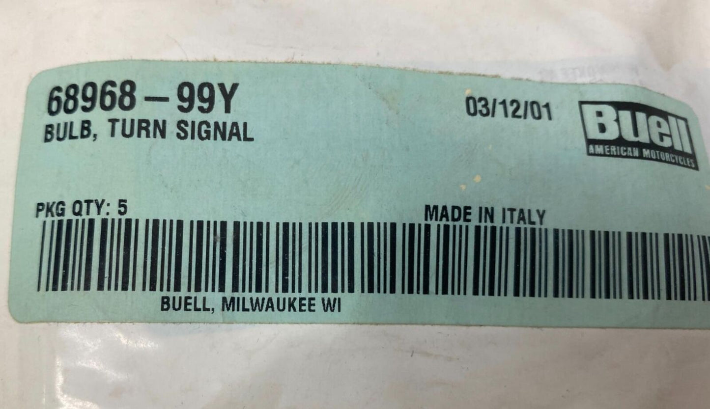 Harley Buell Genuine Turn Signal Bulbs Lot (5) 68968-99Y