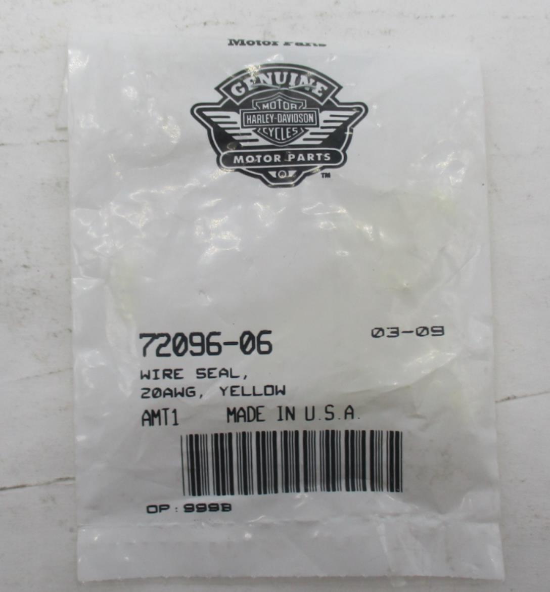 Lot of 30 Harley Davidson Genuine NOS Yellow Wire Seal 20AWG 72096-06