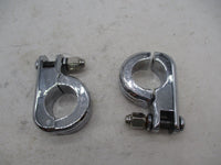 Harley Davidson Pair of Chrome Highway Peg Engine Guard Mount Clamps