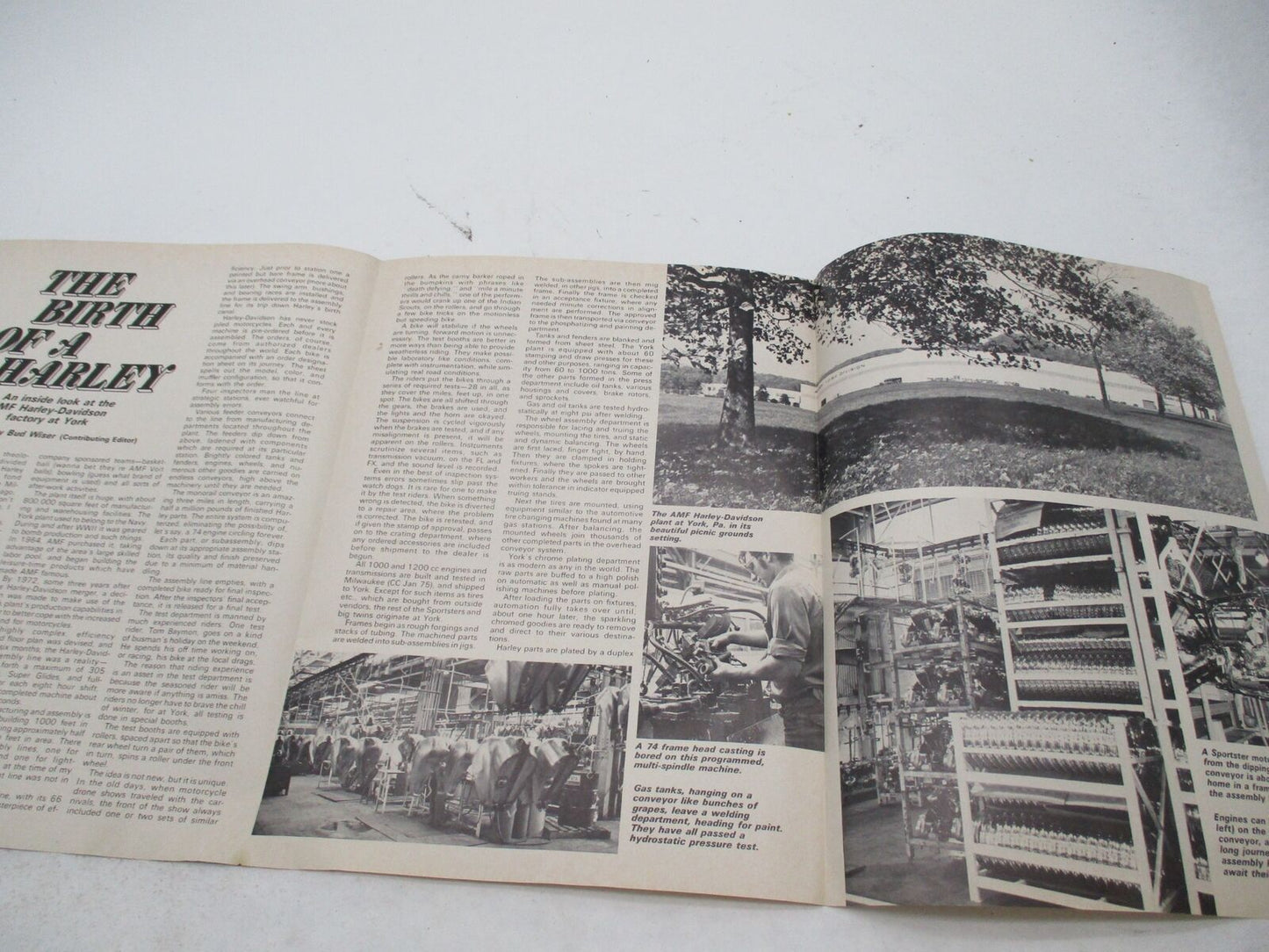 AMF Harley Brochure "The Birth of a Harley" Reprinted Custom Chopper Magazine