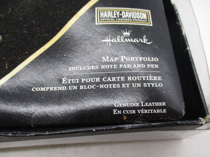 Harley Davidson Geuine Hallmark 2004 Map Portfolio w/ note pad & Pen