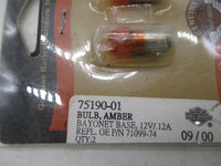 Harley Davidson Genuine NOS Bayonet Base Amber Bulb Light 75190-01