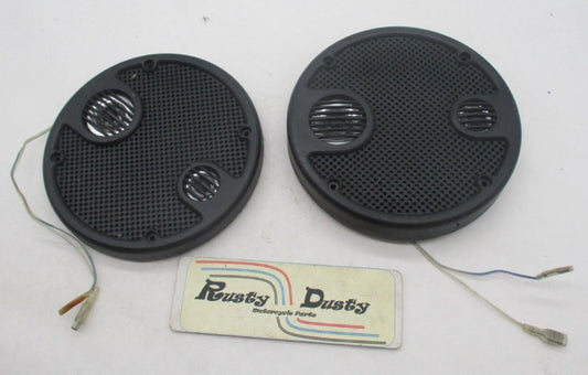 Pair of Harley Davidson Speaker Grill Covers with Integrated Tweeters