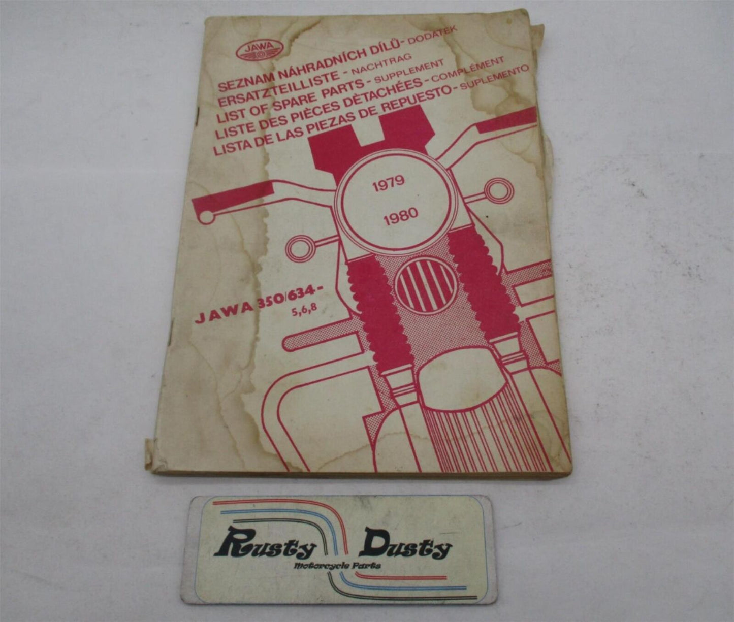 Jawa 1979-1980 Slovakia 350/634 5,6,8 Spare Parts List Catalog Supplement