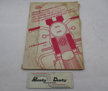 Jawa 1979-1980 Slovakia 350/634 5,6,8 Spare Parts List Catalog Supplement