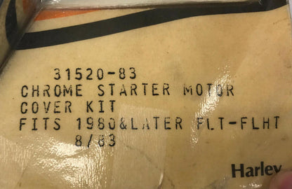 Harley Davidson Genuine part FLT FLHT Chrome Starter Motor Cover Kit 31520-83