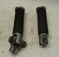 Pair of Harley-Davidson Round Passenger Foot Pegs Chrome Ends