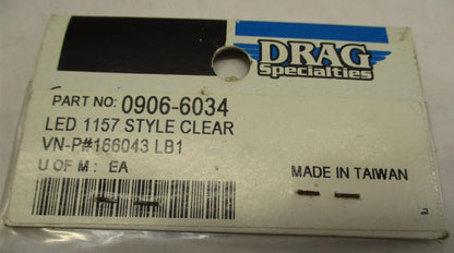 Drag Specialties Harley Davidson LED Light Bulb 1157 Style Clear 0906-6034