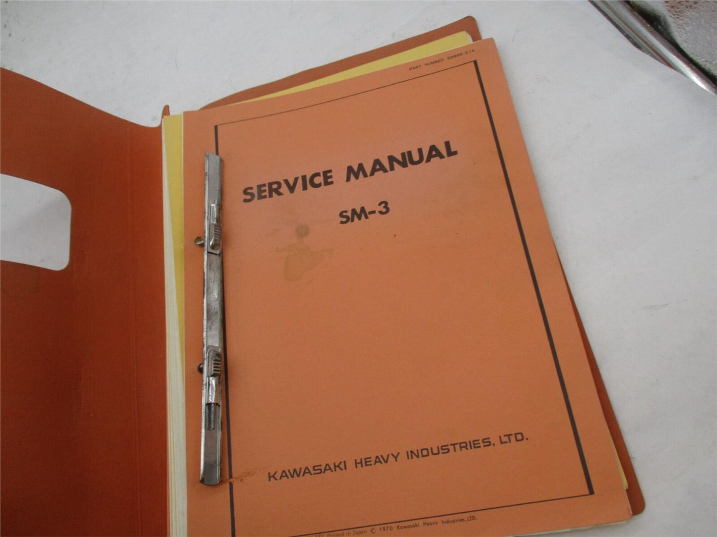 Vintage Original 1970 Kawasaki SM-3 Service Manual Book