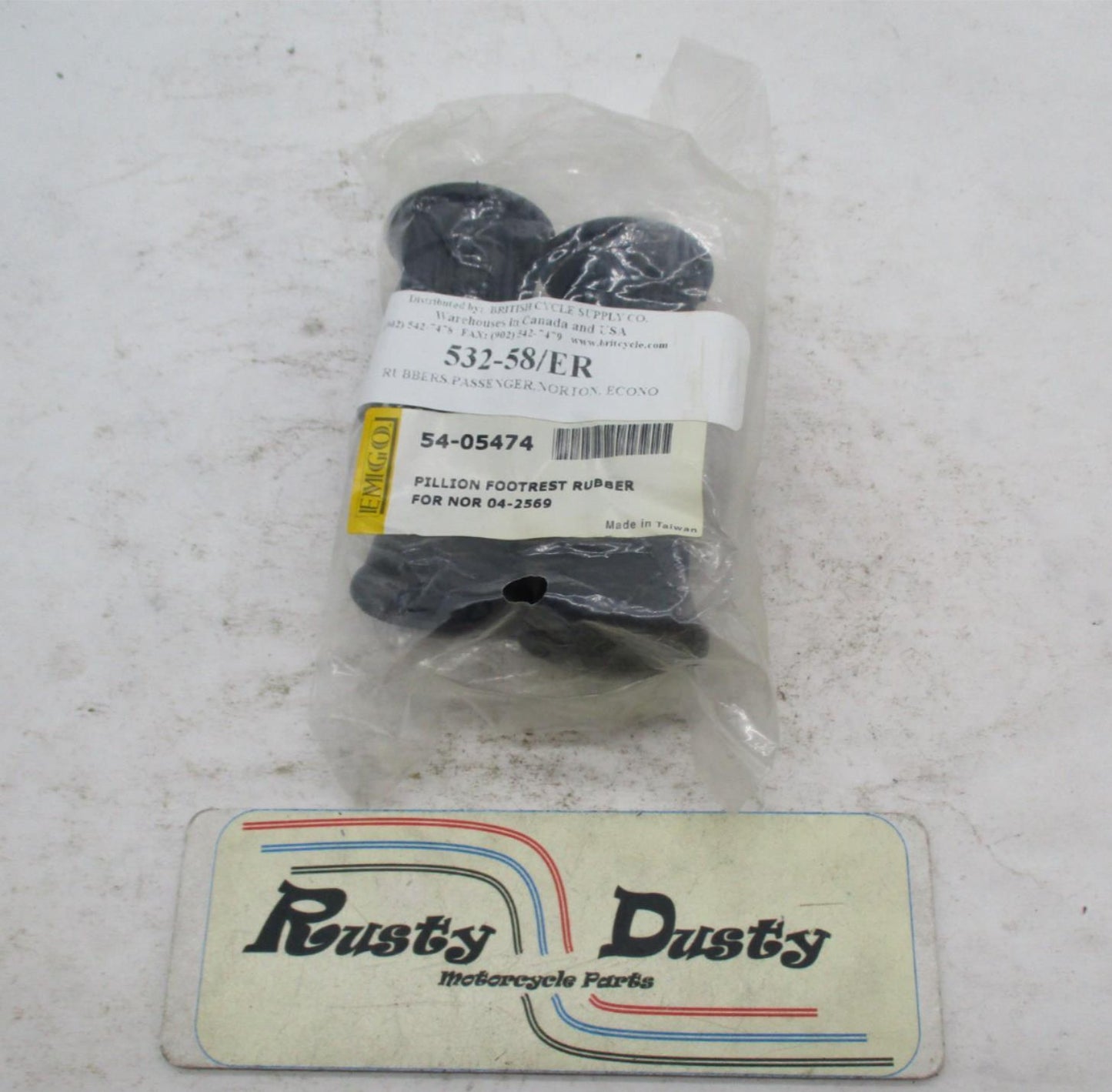 Emgo Triumph Passenger Pillion Footrest Rubber 54-05474